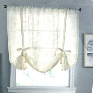 Vue Window Solutions Bayside Tie Up Shade White Bows Coquette 42" x 63"